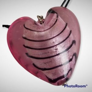 Heart shaped resin statement necklace